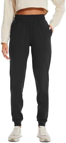 HOdo 32"/34"/36" Inseam Womens Tall Sweatpants Fleece Lined Long Joggers Workout Pants with Pockets Black