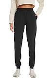 HOdo 32'/34'/36' Inseam Womens Tall Sweatpants Fleece Lined Long Joggers Workout Pants with Pockets Black
