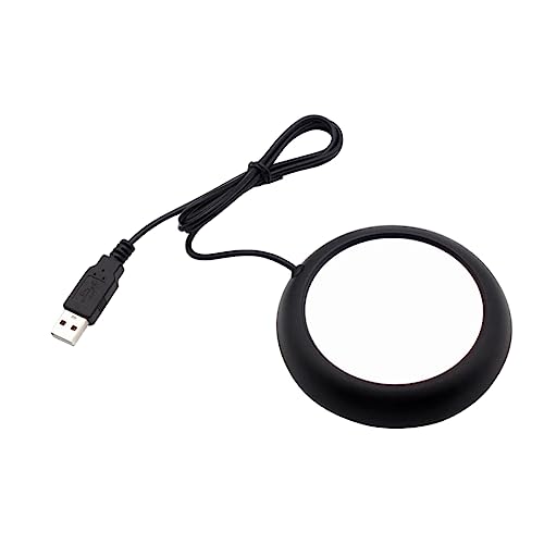 Ciieeo USB Cup Warmer Practical Heating Pad for Desk Travel Keeps Beverages Warm Compatible Mugs Lightweight Portable for Office Home Use Black