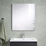 specchio bagno led 80x80 Finitura: telaio grigio. Kiamami Valentina - Specchio bagno semplice con telaio in abs grigio 70x60