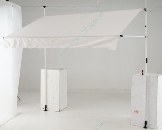 COSTWAY Toldos Exterior Terraza, Toldo Retráctil Manual Altura Ajustable 220-300cm, Manivela y Sin Perforación, Resistente a la Intemperie para Ventana, Puerta, Terraza, Balcón (2 x 2,3 m,Beige)