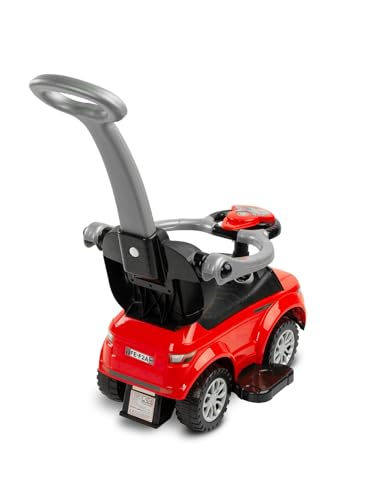 CARETERO - Rutschauto mit Schiebestange - Rutschfahrzeug Sport Car - Rutscherfahrzeug mit Sicherheitsbügel - Kinderfahrzeug mit Sound und Licht - Kinderspielzeug zur Motorikförderung - Rot – Bild 5