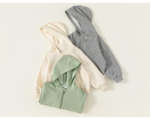 Toddler Boys Girls Casual Hooded Solid Color Zip Up Sweater Jacket Fashion Spring Autumn Cardigan Coat with Pockets4