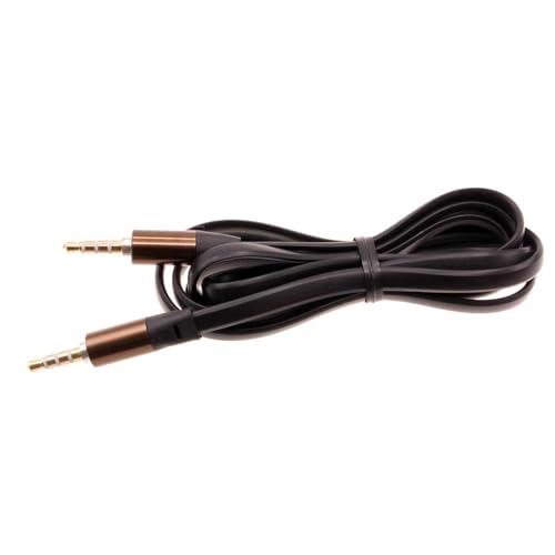 Cable Auxiliar 3.5mm Conector Jack Negro Plano