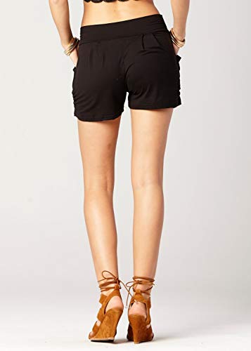 Conceited Black Harem Shorts for Women Plus Size High Waisted Shorts with Pockets Soft Womens Casual Shorts for Summer… - Image 5