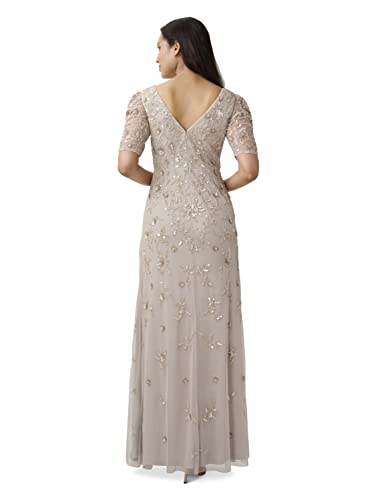 Image of Adrianna Papell Long Beaded Blouson Mother of the Bride Gown