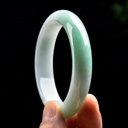 Bracelet en jadéite verte véritable et perles de jade naturel d'exception