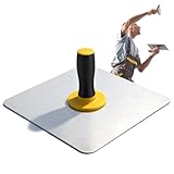 11,8 Zoll * 11,8 Zoll Verputzen Hawk Aluminiumplatte Verputzfalke 30x30cm mit TPE Griff, Leichtes Putzwerkzeug für Trockenbau, Renovierung und Gipserarbeiten