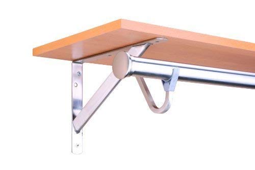 John Sterling Closet-Pro HD RP-0495-BN Heavy Duty Shelf & Rod Bracket, Brushed Nickel, (Pack of 1) - Image 2