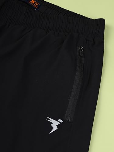 Image of TECHNOSPORT Men's Colorblock Slim Fit Sports Joggers TECHNOLITE Lightweight Active Track Pants Quick Dry Stretch Gym Running Training Fitness Activewear