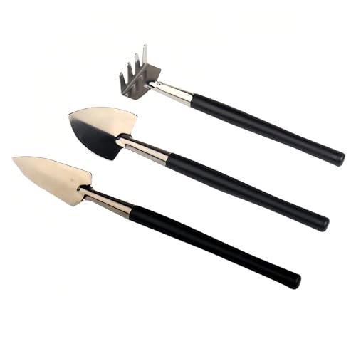 Set de herramientas de jardinería 3 piezas para plantas miniatura 7