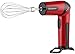 Wonderper Cordless Hand Mixer Twisting Handheld Food Mixer Rechargeable Hand Blender Battery Operated Egg Beater - Red