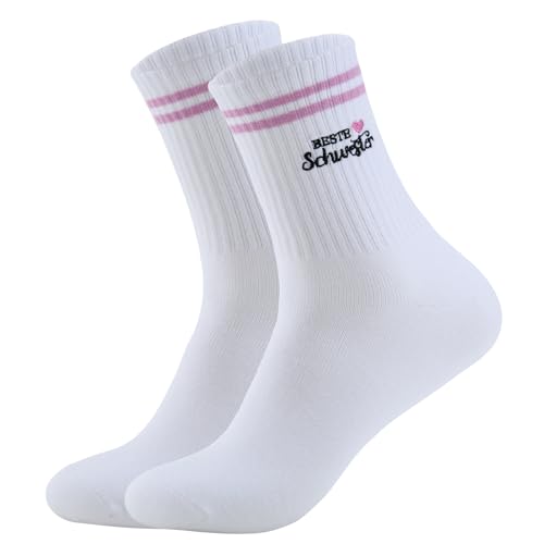 RF&CM Embroidered socks, statement socks for the best sister, tennis socks for sister, sister gift