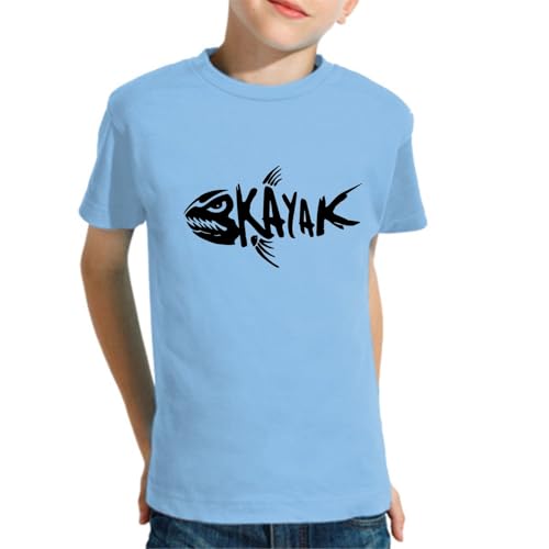 the Fan Tee Camiseta Infantil de Niño Niña Deportes Kayak Transportar para Lago, Mar y Río, Remo, Deportivos, Aventura, Adrenalina, Kanoa, Piragua 001 12 años