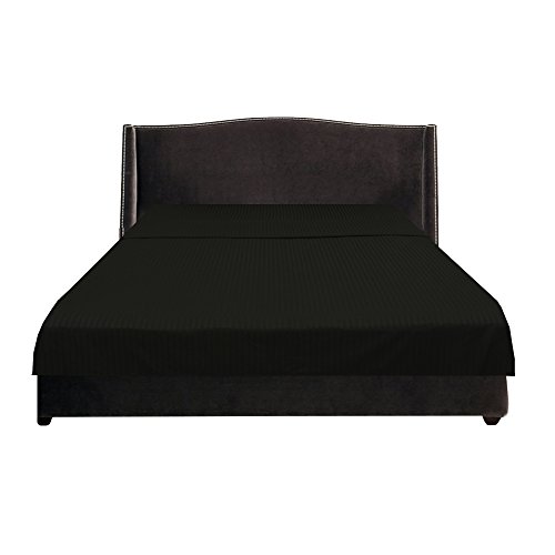Image of (1 Flat Sheet Only,Black Stripe , Queen XL) 100% Egyptian Cotton Luxurious 600 Thread Count