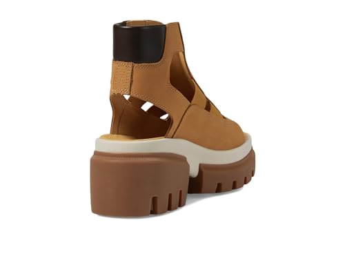 Timberland Timberland Women's Everleigh Gladiator Sandal, Brown, 9 Medium