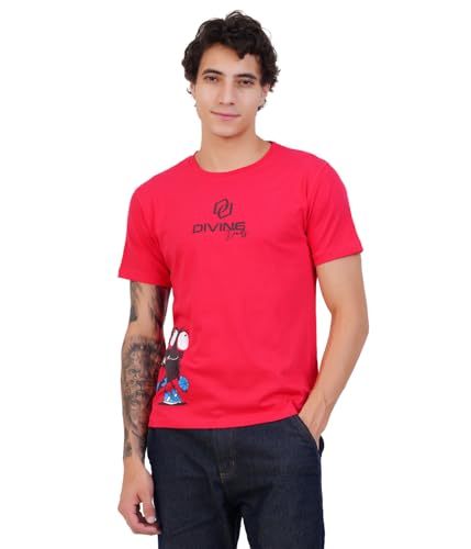 Image of Men's Super Combed Cotton Round Neck Half Sleeve T-Shirt | Soft Breathable Cotton Fabric | Stylish Comfortable Wearfor Men | Quality Regular Fit