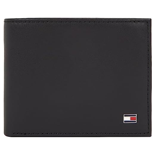 Tommy Hilfiger Mäns eton mini CC plånbok mapp, 11 x 9 x 2 cm (B x H x D), - Svart Black 002 - 11x9x2 cm (B x H x T)