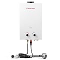 GASLAND BS318 Outdoor Propane Tankless Water Heater 3.18GPM, 12L Portable Hot Water Heater for Cabin, Barn, Camping, RV, Overheating Protection, Easy to Install, White