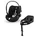 CYBEX Gold Babyschale Cloud G i-Size Plus und ISOFIX Basis Base G, Inkl. Neugeboreneneinlage, Ab Geburt bis ca. 24 Monate, Für Kinder ab 40 cm bis 87 cm, Max. 13 kg, Moon Black