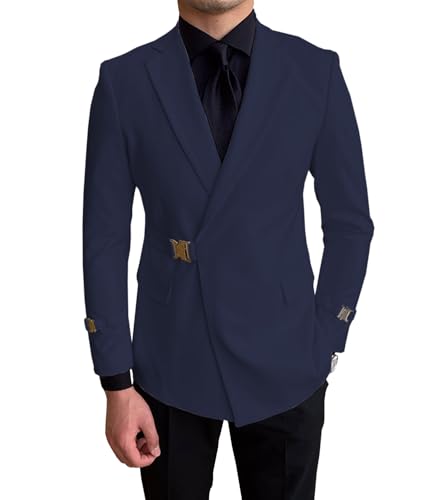 Men's Summer Casual Blazer with Belt Lightweight Coats Suit Jacket Spring Blazer
