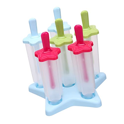 FUNOMOCYA 1Set Creative Ice Stick Mold DIY Ice Lolly Mould Unique Shapes Easy Release Design for Pudding and Candy Random Color Mix Random Color