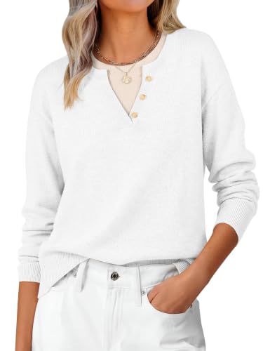 Image of ANRABESS Sweaters for Women 2026 Fall Long Sleeve Lightweight Pullover Tops