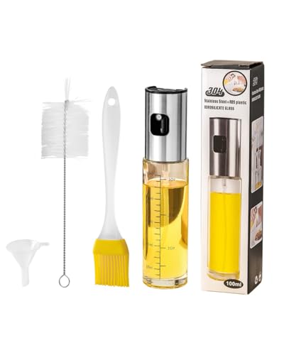 GAJUS Vaporisateur d'huile et de vinaigre 100 ml, Pulvérisateur de Cuisine avec Flacon Qualité Alimentaire pour Salade, Griller, Air Fryer et Plus