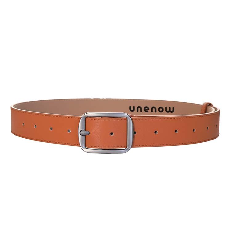unenowPU Leather Jeans Belt for Women, Brown