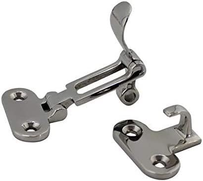 Zinc Alloy Door Lock,Stainless Steel Latch Lock，Slide Latch,Gate Bolt Lock,Bolt Sliding Door Lock, New Marine Boat Stainless Steel Locker Hatch Anti-Rattle Latch Fastener Clamp 4-3/8" for Marine Hardw