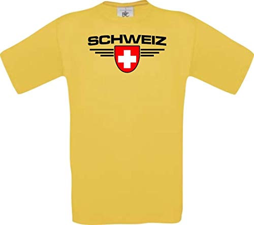 T-shirt Suisse personnalisé enfant 152 jaune pour les jours de match