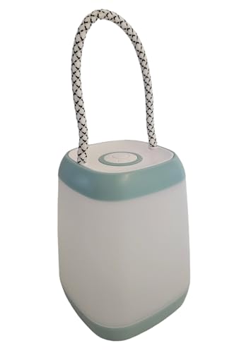 Meinposten Lampe Leuchte kleine Tischleuchte LED warmweiß dimmbar tragbar batteriebetrieben (Türkis)