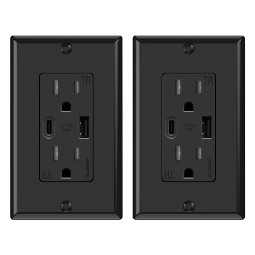 ELEGRP USB Wall Outlets 2-Pack