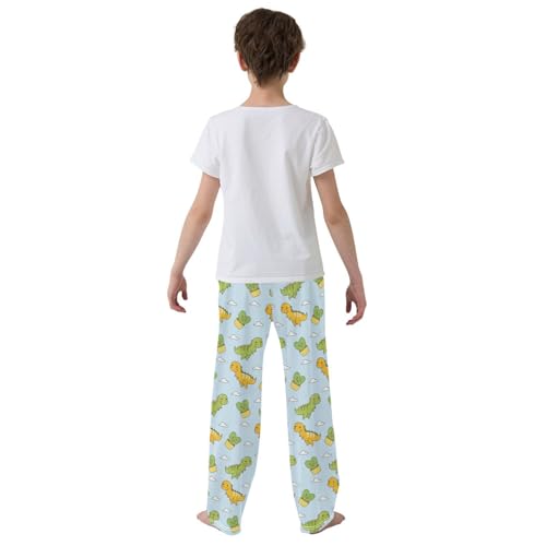 ZZKKO Cute Dinosaur Cactus Boys Pants for Kids Jogger Pants with Pockets S-XL3