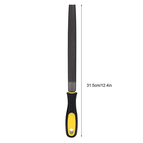 Fdit 8 Inch Semi Round Hand Rasp File Set including Rubber Grip Metal Coarse File Tools Half Round File Hand File Tools for Woodworking(2#) - Image 2