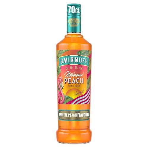 Smirnoff Miami Peach | 35% vol | 70cl | Juicy Peach & Citrus Flavours | Coral-coloured | Perfect for Brunches & BBQs