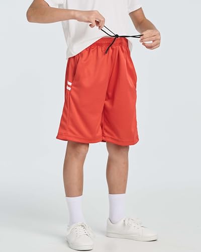 real essentials 5 pack boys39 athletic basketball sports shorts pockets - quick dry youth teens kids gym 4-18 years