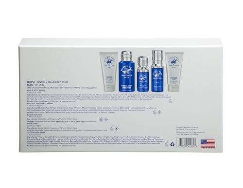 Beverly Hills Polo Club BHPC Blue 5 Piece Gift Set Collection