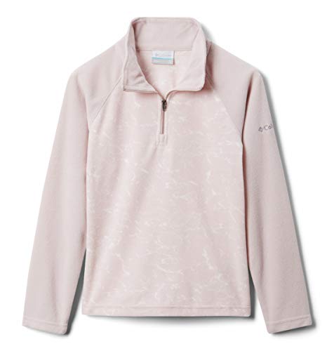 Columbia Baby Girls' Toddler Glacial II Fleece Half Zip, Mineral Pink Crackle Print/Mineral Pink, 2T