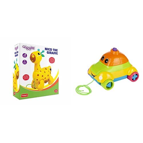 Image of Giggles Nico The Giraffe, Yellow & Giggles - 1073300 Stack a Car, Multi Color