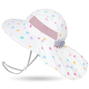 Sombrero de sol para niños con protección UV Unicornio de ala ancha para verano, sombreros de playa para niños y niñas con solapa para el cuello