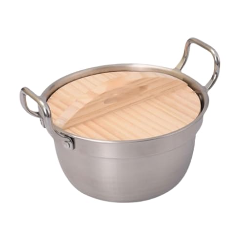 Llazsybz Camping Pot Stewpan 800ml Sturdy Kitchenware Easy to Clean Saucepan Soup Pot for Kitchen Induction/Gas Cooker Household, Silver