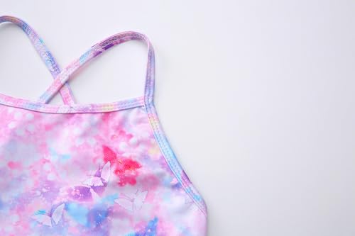 Image of LUOUSE Swimwear for Girls Swimsuits Quick Dry Cross-Back Adjustable Strap Bathing Suit for Kids 2-13 Years