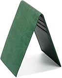 [archasdee] カードケース メンズ 【極薄】 本革 カード入れ 2つ折り 定期券 クレジットカード 薄型 スリム プレゼント (Green)
