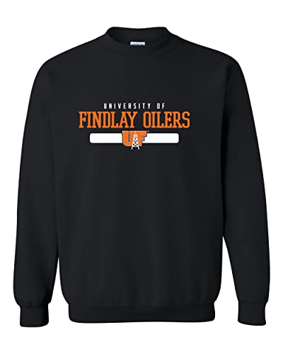 CreateMyTee | Univ of Findlay Oilers Stacked Two Color Crewneck Sweatshirt