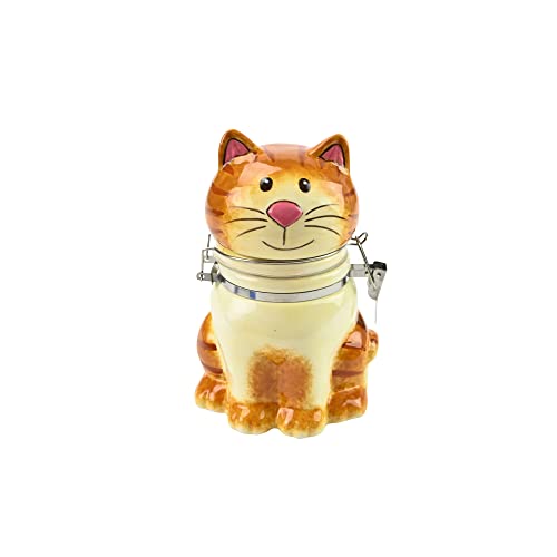 Hand-Painted Earthenware Pretty Kitty Hinged Jar by...