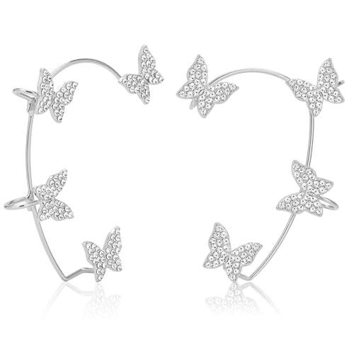 Ear Cuff Earrings for Women Non Piercing Faux Earring Cuff Rose Gold Earring Cuffs Non Pierced for Renaissance Costume,Rave Outfits,Tea Party Dresses,Birthday Dress,Women Gift2