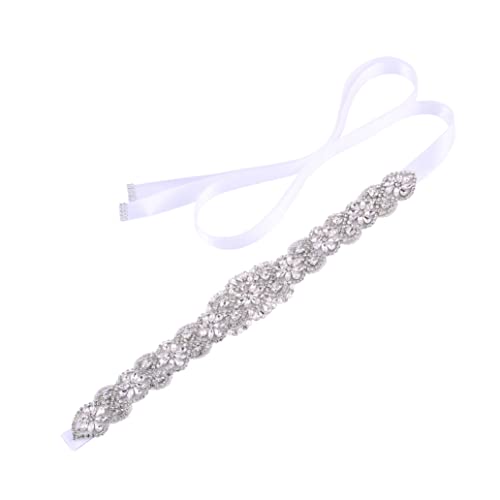 Pearl Wedding Belt Rhinestone Bridal Belts Handmade Crystal Sash for Bride Dress