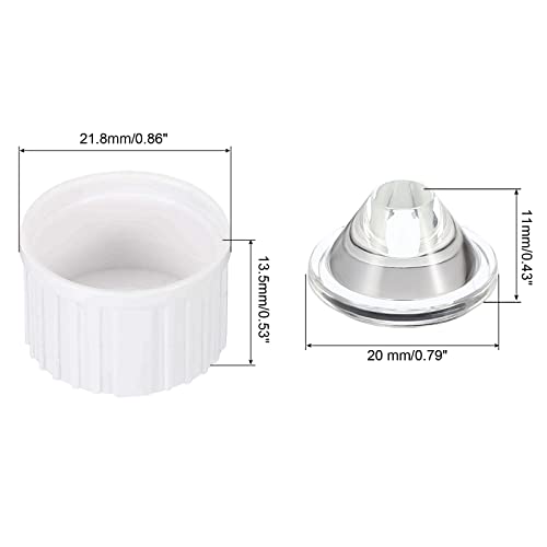 Image of PATIKIL 20mm LED Lens 30 Degree with Plastic Holder, 20 Set Acrylic Optical Lenses for 1W 3W High Power LED Light, White /Transparent