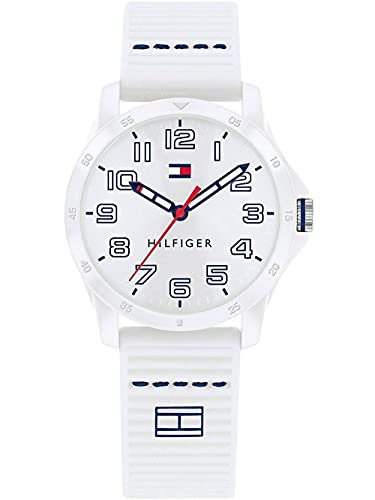 Preisvergleich Produktbild Tommy Hilfiger Unisex Kinder Analoger Quarz Uhr mit Silicone Armband 1791691